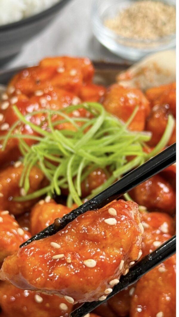Korean gekruide kipfilet blokjes 500 gr