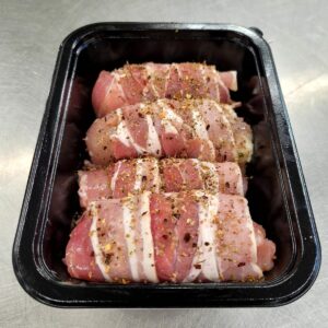 Kip dijvlees rolletje met spek en roombieslook 4x ca 125gr